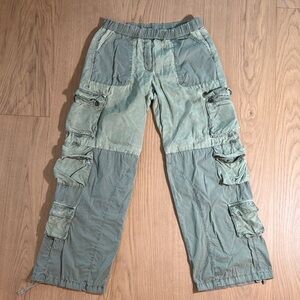 John Elliott Olive Green Cargo Wide Leg Pants - 0 / XS (runs big)